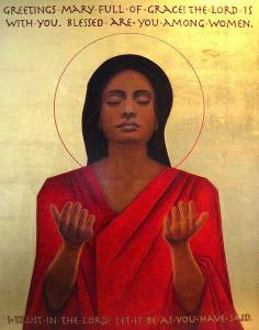 Icon of Mary by Laura Fisher Smith.